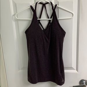Dark gray/purple workout tank top size small